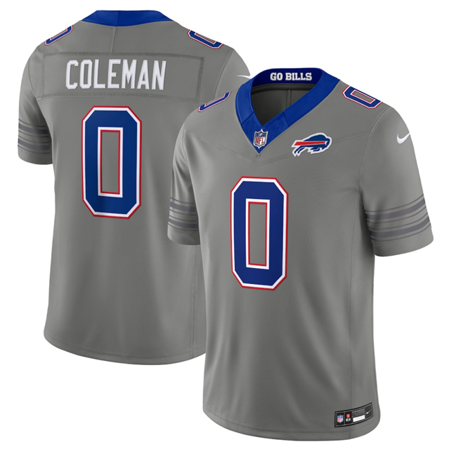 Buffalo Bills #0 Keon Coleman Gray F.U.S.E. 2026 Nickel City Vapor Football Stitched Jersey Buffalo Bills #0 Keon Coleman Gray F.U.S.E. 2026 Nickel City Vapor Football Stitched Jersey