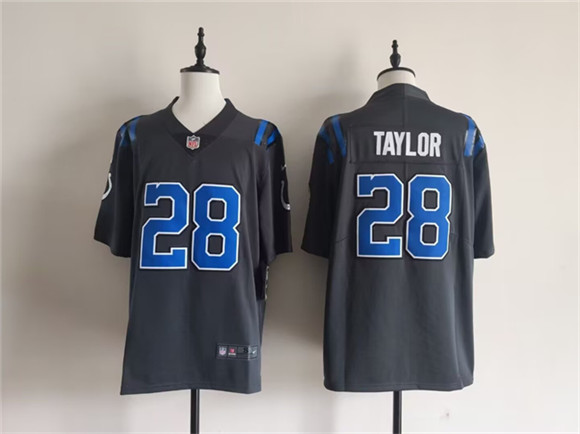 Indianapolis Colts #28 Jonathan Taylor Dark Gray 2026 Rivalries Collection Limited Football Stitched Jersey Indianapolis Colts #28 Jonathan Taylor Dark Gray 2026 Rivalries Collection Limited Football Stitched Jersey