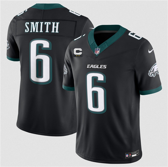 Philadelphia Eagles #6 DeVonta Smith Black 2026 F.U.S.E. 2-Star C Patch Vapor Untouchable Limited Football Stitched Jersey Philadelphia Eagles #6 DeVonta Smith Black 2026 F.U.S.E. 2-Star C Patch Vapor Untouchable Limited Football Stitched Jersey