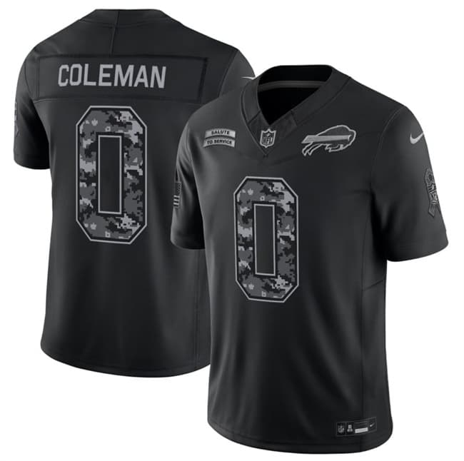 Buffalo Bills #0 Keon Coleman Black 2026 F.U.S.E. Salute to Service Limited Stitched Football Jersey Buffalo Bills #0 Keon Coleman Black 2026 F.U.S.E. Salute to Service Limited Stitched Football Jersey