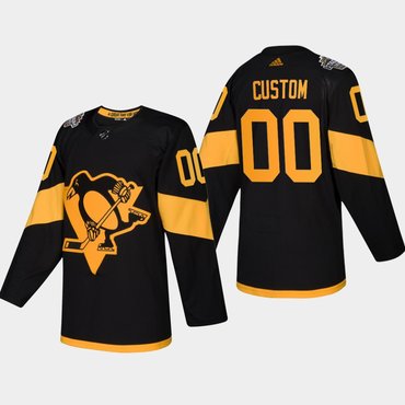 Custom Pittsburgh Penguins Coors Light 2019 Stadium Series Black Authentic Jersey Custom Pittsburgh Penguins Coors Light 2019 Stadium Series Black Authentic Jersey