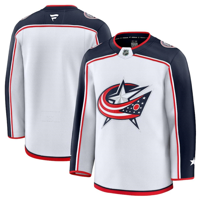 Columbus Blue Jackets Blank White 2024-25 Away Stitched Hockey Jersey