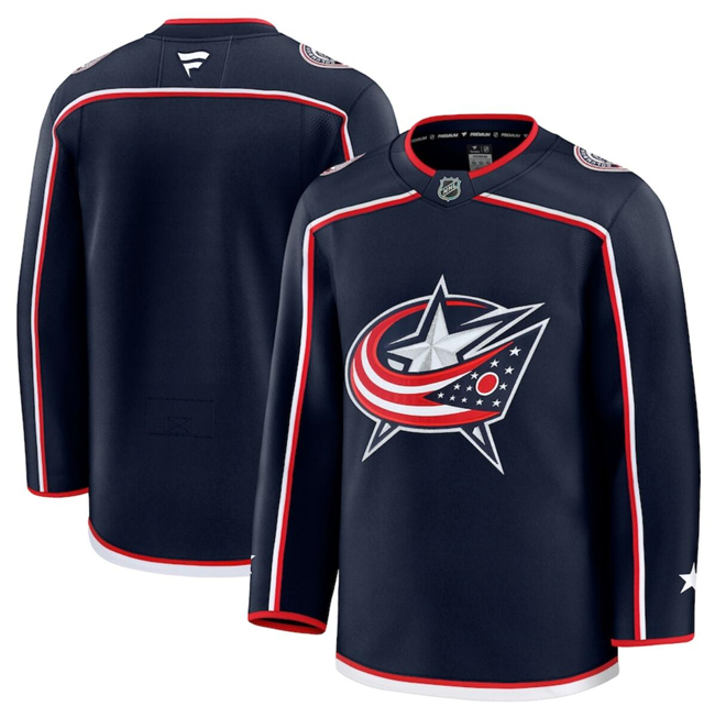 Columbus Blue Jackets Blank Navy 2024-25 Home Stitched Hockey Jersey