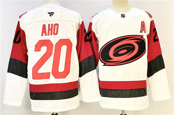 Carolina Hurricanes #20 Sebastian Aho White 2024-25 With A Patch Home Stitched Hockey Jersey Carolina Hurricanes #20 Sebastian Aho White 2024-25 With A Patch Home Stitched Hockey Jersey