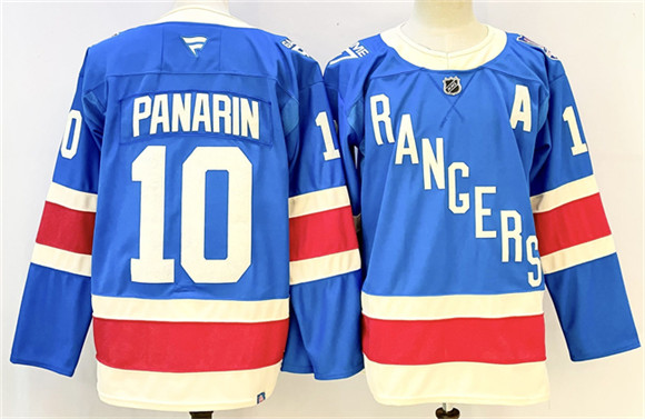 New York Rangers #10 Artemi Panarin Blue 2025 With A Patch Stitched Hockey Jersey New York Rangers #10 Artemi Panarin Blue 2025 With A Patch Stitched Hockey Jersey