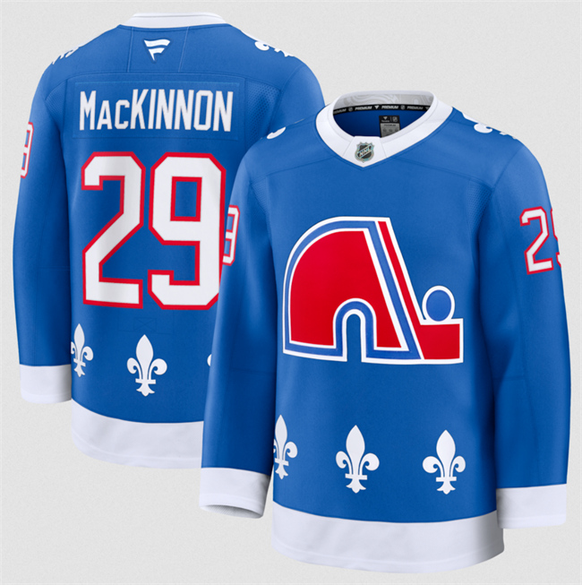 Colorado Avalanche #29 Nathan MacKinnon Blue 2025 Alternate Stitched Jersey Colorado Avalanche #29 Nathan MacKinnon Blue 2025 Alternate Stitched Jersey