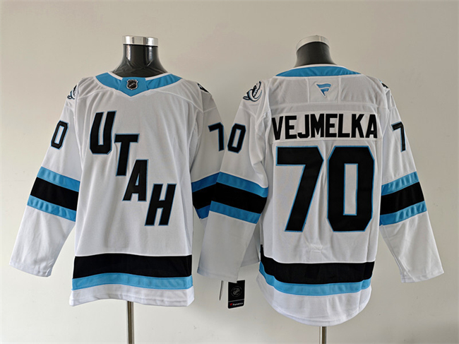 Utah Mammoth #70 Karel Vejmelka White 2025 Stitched Jersey Utah Mammoth #70 Karel Vejmelka White 2025 Stitched Jersey