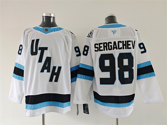 Utah Mammoth #98 Mikhail Sergachev White 2025 Stitched Jersey Utah Mammoth #98 Mikhail Sergachev White 2025 Stitched Jersey