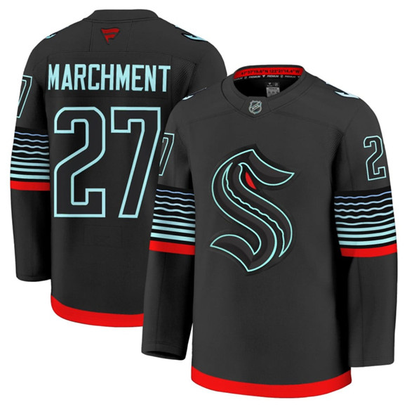 Seattle Kraken #27 Mason Marchment Black Alternate Stitched Hockey Jersey Seattle Kraken #27 Mason Marchment Black Alternate Stitched Hockey Jersey