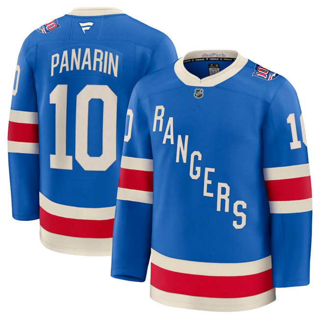 New York Rangers #10 Artemi Panarin Blue Centennial Stitched Hockey Jersey New York Rangers #10 Artemi Panarin Blue Centennial Stitched Hockey Jersey