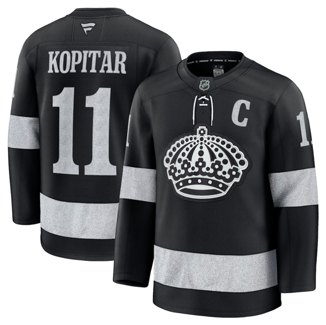 Los Angeles Kings #11 Anze Kopitar Black Alternate Stitched Hockey Jersey Los Angeles Kings #11 Anze Kopitar Black Alternate Stitched Hockey Jersey