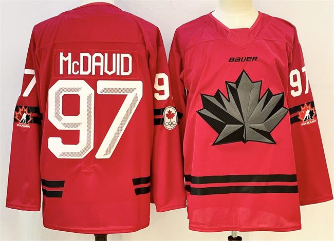 Canada Hockey #97 Connor McDavid Red Stitched Jersey Canada Hockey #97 Connor McDavid Red Stitched Jersey