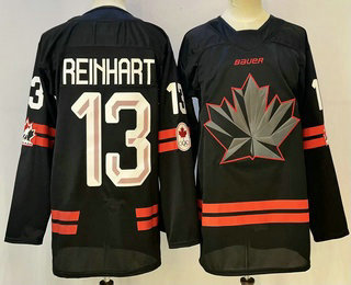 Canada Hockey #13 Sam Reinhart Black Stitched Jersey Canada Hockey #13 Sam Reinhart Black Stitched Jersey