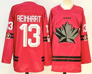 Canada Hockey #13 Sam Reinhart Red Stitched Jersey Canada Hockey #13 Sam Reinhart Red Stitched Jersey