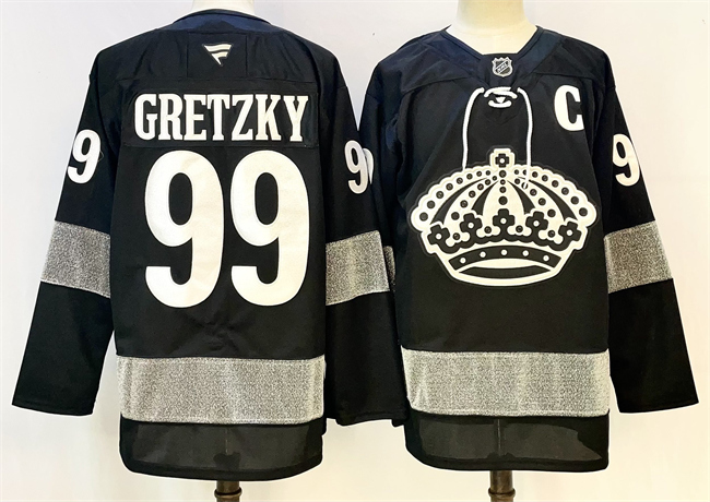 Los Angeles Kings #99 Wayne Gretzky Black With C Patch Alternate Stitched Hockey Jersey Los Angeles Kings #99 Wayne Gretzky Black With C Patch Alternate Stitched Hockey Jersey