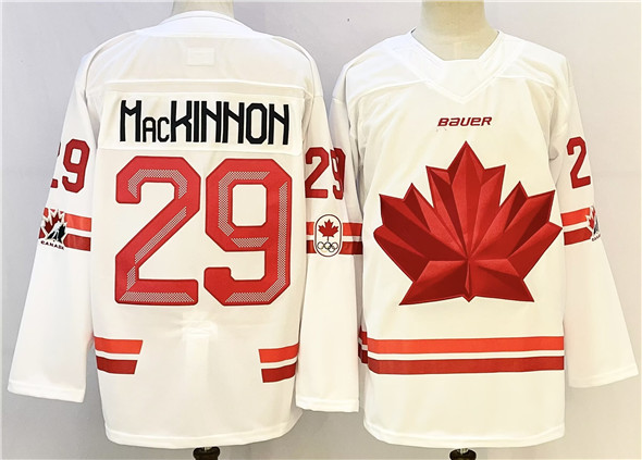 Canada Hockey #29 Nathan MacKinnon White Stitched Jersey Canada Hockey #29 Nathan MacKinnon White Stitched Jersey