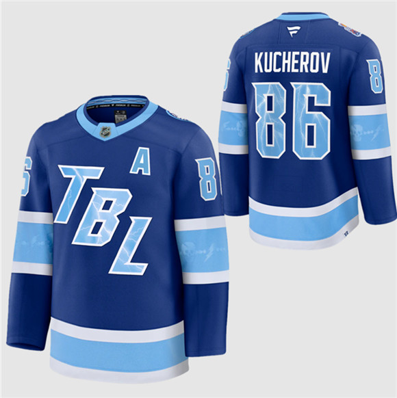 Tampa Bay Lightning #86 Nikita Kucherov Blue 2026 Stadium Series Stitched Jersey Tampa Bay Lightning #86 Nikita Kucherov Blue 2026 Stadium Series Stitched Jersey
