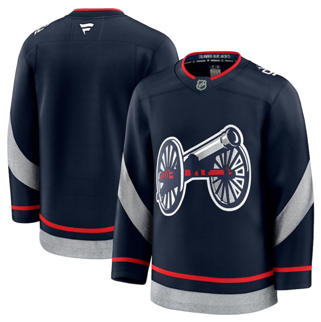 Columbus Blue Jackets Blank Navy 2024-25 Stitched Hockey Jersey