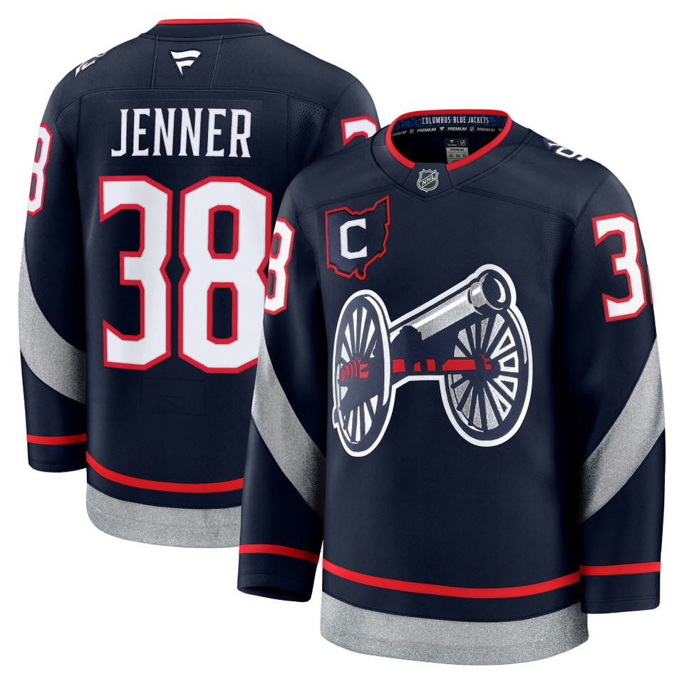 Columbus Blue Jackets #38 Boone Jenner Navy 2024-25 With C Patch Stitched Hockey Jersey