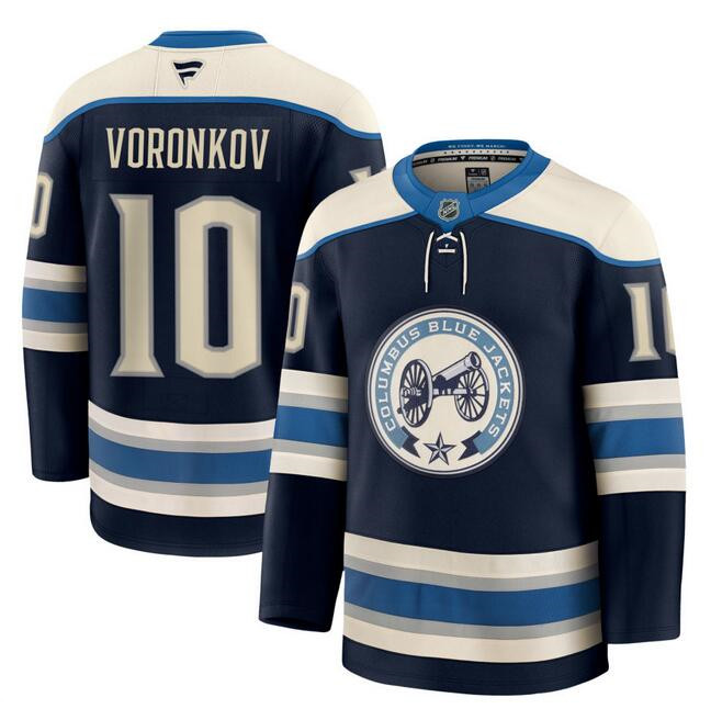 Columbus Blue Jackets #10 Dmitri Voronkov Navy 2024-25 Alternate Stitched Hockey Jersey