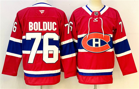 Montreal Canadiens #76 Zack Bolduc Red 2024-25 Stitched Jersey Montreal Canadiens #76 Zack Bolduc Red 2024-25 Stitched Jersey