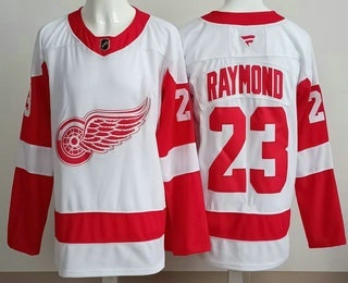 Detroit Red Wings #23 Lucas Raymond White Authentic Jersey Detroit Red Wings #23 Lucas Raymond White Authentic Jersey