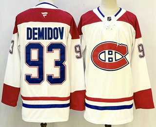 Montreal Canadiens #93 Ivan Demidov White Authentic Jersey Montreal Canadiens #93 Ivan Demidov White Authentic Jersey