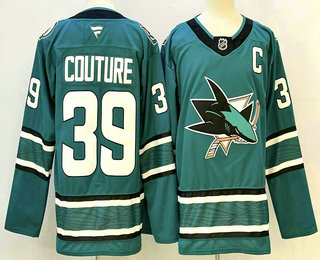 San Jose Sharks #39 Logan Couture Teal Authentic Jersey San Jose Sharks #39 Logan Couture Teal Authentic Jersey