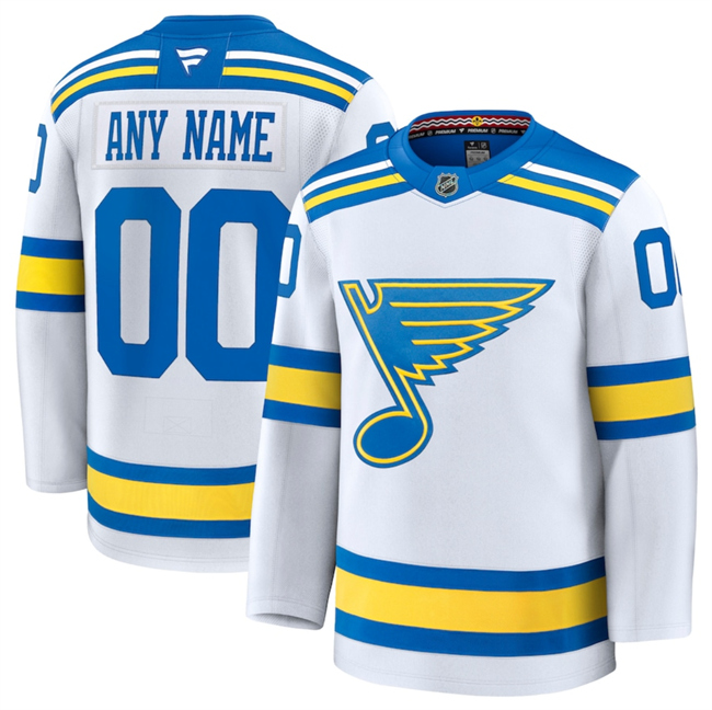 St. Louis Blues Active Player Custom White 2024-25 Away Stitched Hockey Jersey St. Louis Blues Active Player Custom White 2024-25 Away Stitched Hockey Jersey