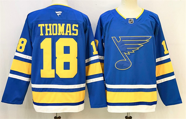 St. Louis Blues #18 Robert Thomas Blue 2025 Stitched Hockey Jersey St. Louis Blues #18 Robert Thomas Blue 2025 Stitched Hockey Jersey