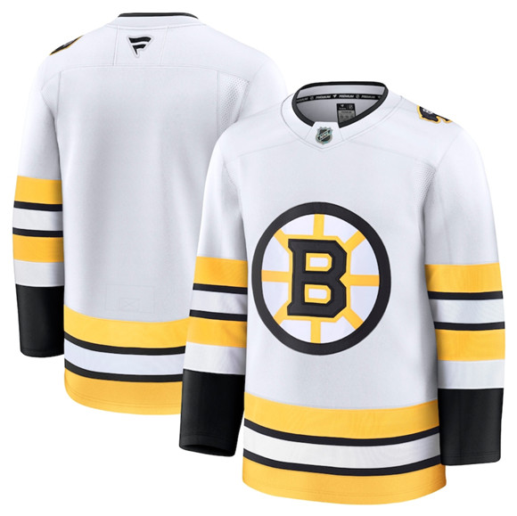 Boston Bruins Blank White 2025 Away Stitched Hockey Jersey Boston Bruins Blank White 2025 Away Stitched Hockey Jersey