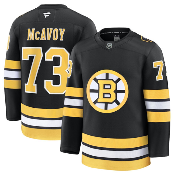 Boston Bruins #73 Charlie McAvoy Black 2025 Home Stitched Hockey Jersey Boston Bruins #73 Charlie McAvoy Black 2025 Home Stitched Hockey Jersey
