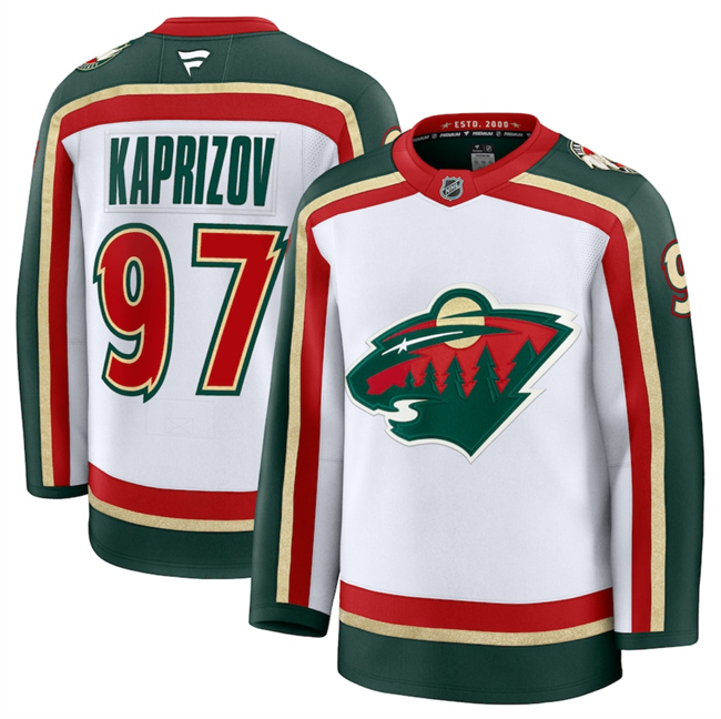 Minnesota Wild #97 Kirill Kaprizov White 2025 25th Anniversary Stitched Hockey Jersey Minnesota Wild #97 Kirill Kaprizov White 2025 25th Anniversary Stitched Hockey Jersey