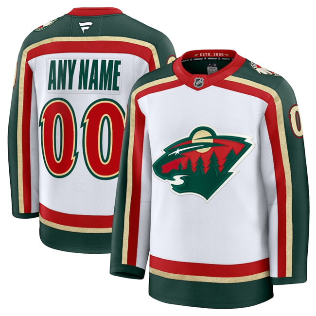 Minnesota Wild Custom White 2025 25th Anniversary Hockey Jersey Minnesota Wild Custom White 2025 25th Anniversary Hockey Jersey