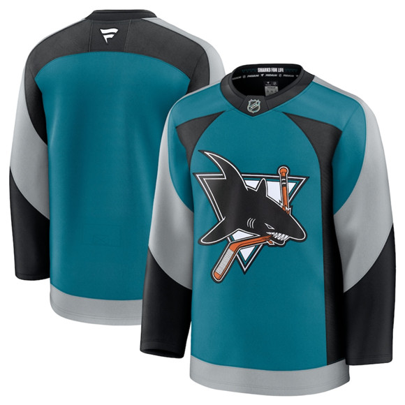 San Jose Sharks Blank Teal 2025 Alternate Stitched Hockey Jersey San Jose Sharks Blank Teal 2025 Alternate Stitched Hockey Jersey