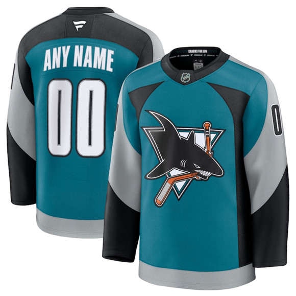 San Jose Sharks Active Player Custom Teal 2025 Alternate Stitched Hockey Jersey San Jose Sharks Active Player Custom Teal 2025 Alternate Stitched Hockey Jersey