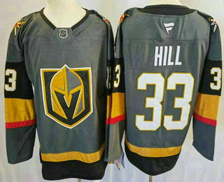 Vegas Golden Knights #33 Adin Hill Gray Authentic Jersey Vegas Golden Knights #33 Adin Hill Gray Authentic Jersey