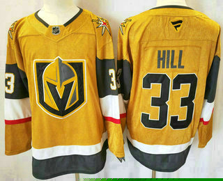 Vegas Golden Knights #33 Adin Hill Gold Authentic Jersey Vegas Golden Knights #33 Adin Hill Gold Authentic Jersey