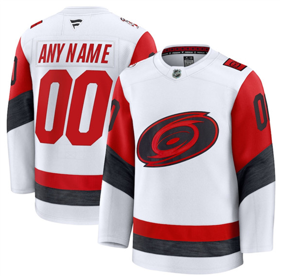 Carolina Hurricanes Active Player Custom White 2025 Away Stitched Hockey Jersey Carolina Hurricanes Active Player Custom White 2025 Away Stitched Hockey Jersey