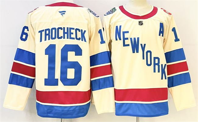 New York Rangers #16 Vincent Trocheck Beige 2025-26 Winter Classic With A Patch Stitched Hockey Jersey New York Rangers #16 Vincent Trocheck Beige 2025-26 Winter Classic With A Patch Stitched Hockey Jersey