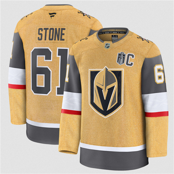 Vegas Golden Knights #61 Mark Stone Gold 2026 Stanley Cup Final Patch And C Patch Home Stitched Hockey Jersey Vegas Golden Knights #61 Mark Stone Gold 2026 Stanley Cup Final Patch And C Patch Home Stitched Hockey Jersey