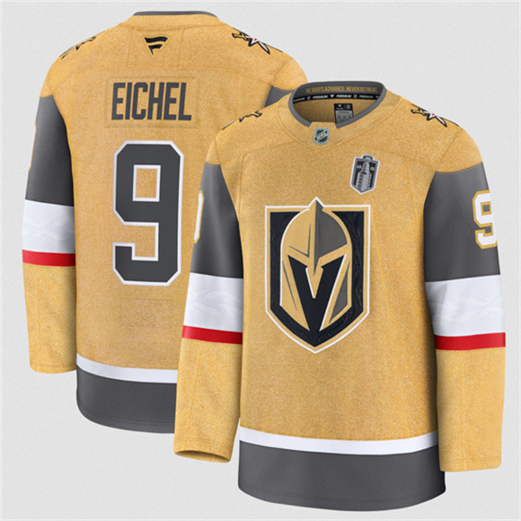 Vegas Golden Knights #9 Jack Eichel Gold 2026 Stanley Cup Final Patch Home Stitched Hockey Jersey Vegas Golden Knights #9 Jack Eichel Gold 2026 Stanley Cup Final Patch Home Stitched Hockey Jersey