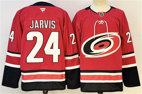 Carolina Hurricanes #24 Seth Jarvis Red 2024-25 Stitched Hockey Jersey Carolina Hurricanes #24 Seth Jarvis Red 2024-25 Stitched Hockey Jersey