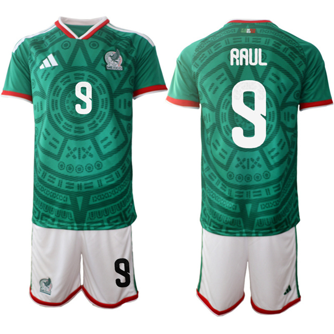 Mexico #9 Raul Green 2025-26 Home Soccer Jersey Suit Mexico #9 Raul Green 2025-26 Home Soccer Jersey Suit