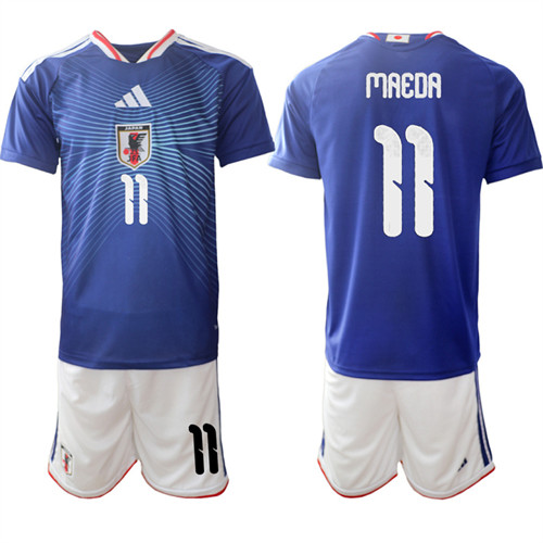 Japan #11 MAEDA National Team FIFA x World Cup 2026 Home Blue On Field Jersey