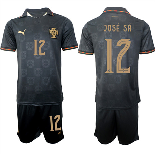 Portugal #12 JOSE SA National Team FIFA x World Cup 2026 Away Gray On Eusebio special edition Jersey