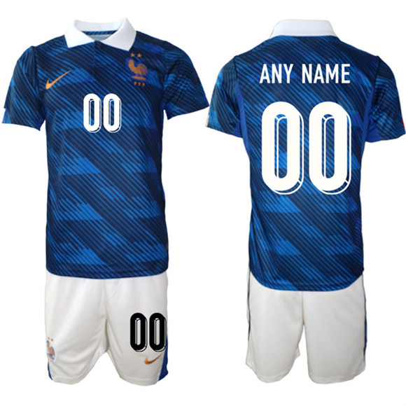 France Custom Navy 2026 Home Soccer Jersey Suit