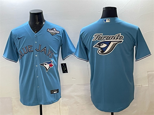 Toronto Blue Jays Team Big Logo Blue 2025 World Series Home Cool Base Stitched Baseball Jersey Toronto Blue Jays Team Big Logo Blue 2025 World Series Home Cool Base Stitched Baseball Jersey