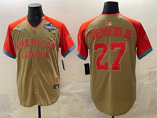 Toronto Blue Jays American League #27 Vladimir Guerrero Jr. Cream All-Star 2025 World Series Limited Stitched Baseball Jersey Toronto Blue Jays American League #27 Vladimir Guerrero Jr. Cream All-Star 2025 World Series Limited Stitched Baseball Jersey