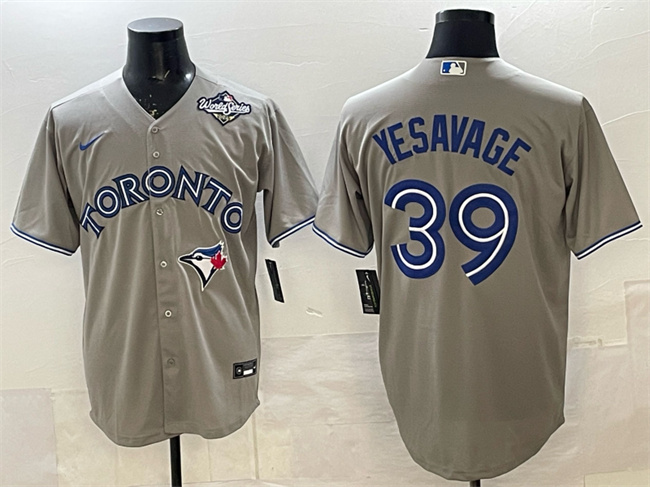 Toronto Blue Jays #39 Trey Yesavage Gray 2025 World Series Cool Base Stitched Baseball Jersey